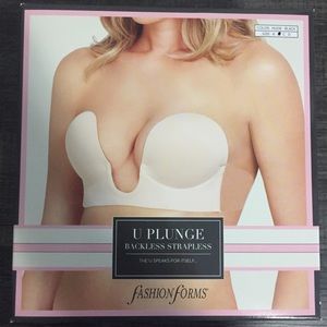 Never Used // U Plunge Backless Strapless Bra (B)
